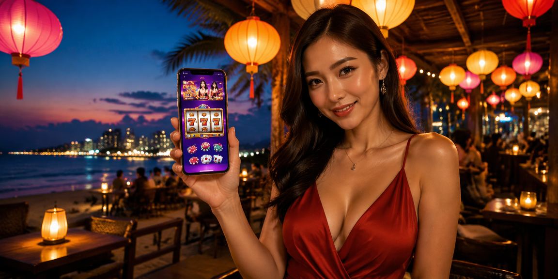 Người dùng truy cập c85 tại chợ đêm Hội An trên điện thoại